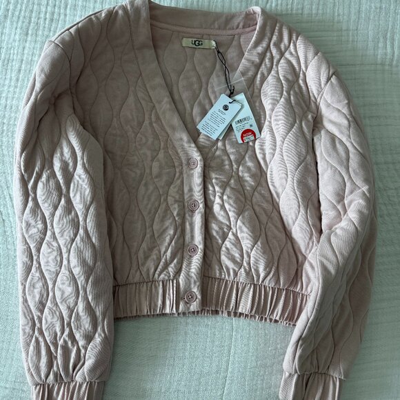 UGG Quilted button-up Quinby Cardigan – NWT – Size XS – Mauve / Rose Smoke 💖 - Picture 9 of 16